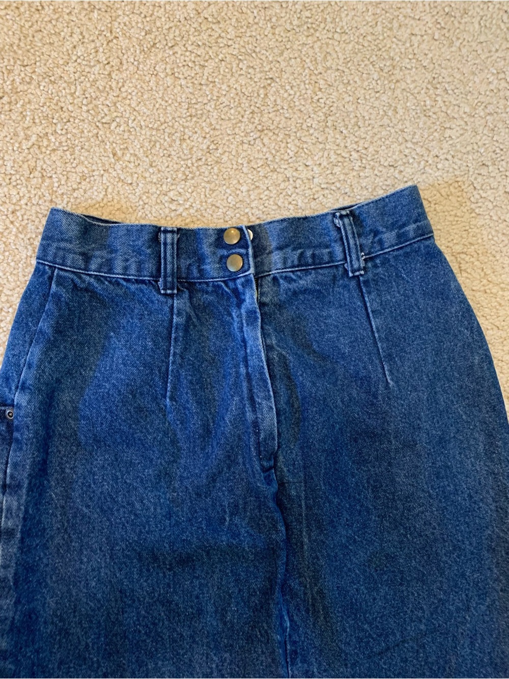 VTG Blue Denim Yoke Midi Skirt - Made in USA - Small - Picture 11 of 12